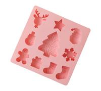 objbhuely Christmas Cookie Molds Silicone - 10-Cavity Silicone Baking Tool,Cake Baking Mold,for Pudding Jelly Fudge Dessert Lovers Party Planners Cooking Beginners Kitchen Holiday Celebrations