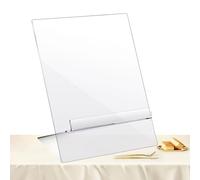 objbhuely Cookbook Stand, Adjustable Acrylic Desk Rack, Clear Acrylic Book Stand, for Kitchen Dining Room Cooking Reading Display, Album Tablet
