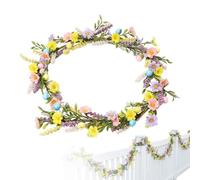 objbhuely Easter Egg Garland | 59 Inches Greenery Decor with Eggs Flowers,Artificial Garlands,for Wall Home Party Wedding Cabinet Garden Backdrop Window Porch Mantle