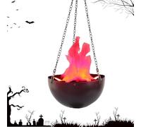objbhuely Fake Campfire | Artificial Flickering Party Decor | Halloween LED Flames Effect Lights | for Indoor Outdoor Yard Balcony Home Haunted House Camping Party Christmas
