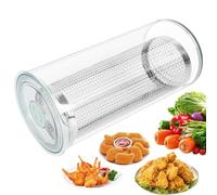 objbhuely Food Breader Shaker | 360 Degree Clear Roller | Breading Shaker Container with Lid,for Home Cooking Kitchen Baking Camping Meal Preparation