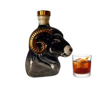 objbhuely Liquor Bottle - Funny Sheep Container | Glass Decanter Alcohol Whiskey Bottle,for Vodka Tequila Wine Cocktail Brandy Home Decor Men Husband Dad Birthday Christmas Party Favors