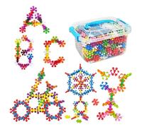 objbhuely Stem Building Blocks, Multi-Color Connect Toy, Educational Sensory Blocks for 3-6 Years Boys Girls School Classroom Kindergarten Home Travel Road Trip
