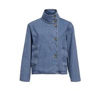 Object Female Denim Jacket Loose Fit, Medium Blue (Medium Blue Denim), XL