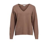 Object Knitted Pullover V-Neck S, Morel, S Grey