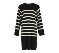 Object OBJESTER Noos L/S Knit Dress, Black/Stripes: Sandshell, M