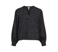 Object Women's Objjohnson Re L/S V-Neck Top Noos Blouse, Black, 8