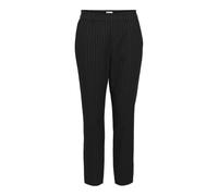 Object Women's Objlisa Slim Pant AOP Noos Trouser, Black/Stripes: Grey, 8