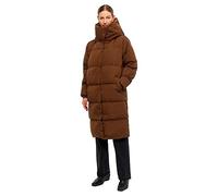 Object Objlouise Women's Long Down Jacket Noos Jacket, Dark Earth, M