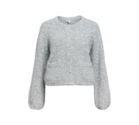 Object Women's Objsaggia Re L/S Knit Cardigan Noos, Medium Grey Melange, L