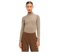 Object Women's Objthess L/S Roll Neck Knit Pullover Noos Jumper, Fossil/Detail: Melange, M