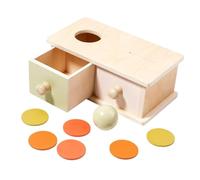 Object Perm Box, Coin Falling Piece and Ball - Early Learning Game for - Colorful Multi Puzzle Drawer Toys, Preschool Educational Learning Activity for T