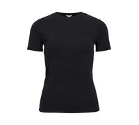 Object Women's Objannie Rib S/S Top Noos T-Shirt, Black, Large