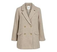 Object Women's Objblaza Le Jacket Noos Short Coat, Humus/Detail: Melange, 16
