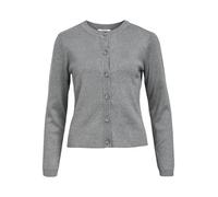Object Women's Objester SLI L/S Knit Cardigan Noos Sweater, Medium Grey Melange, M
