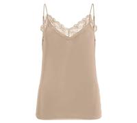 Object Women's Objleena New Lace Singlet Noos Jersey top, Humus, L/XL