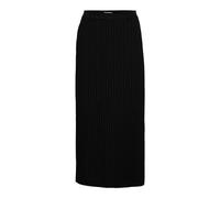 Object Women's Objlisa Mw Long Skirt AOP Noos Skirt, Black/Stripes: Grey, 8