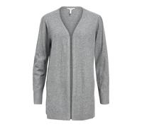 Object Women's Objluna L/S Re Open Knit Cardigan Noos, Medium Grey Melange, L