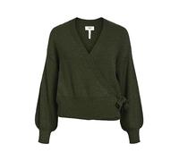 Object Women's Objmalena L/S Wrap Cardigan Noos Sweater, Duffel Bag/Detail: Melange, L