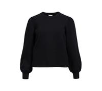 Object Women's Objreynard L/S Re Puff Sleeve Knit Noos, Black, S