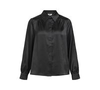 Object Women's Objsateen L/S Shirt Noos Long Sleeve Blouse, Black, 10