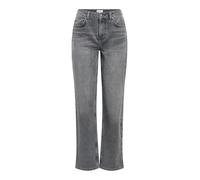 Object Women's Objsava Ellen Mw Straight Blk Jeans Noos, Medium Grey Denim, S