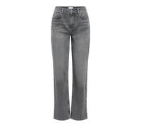 Object Women's Objsava Ellen Mw Straight Blk Jeans Noos, Medium Grey Denim, XL