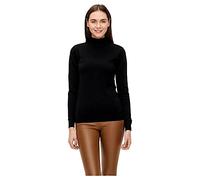 Object Women's Objthess L/S Roll Neck Knit Pullover Noos Turtle Sweater, Black, XS