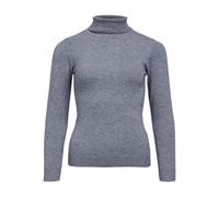Object Women's OBJTHESS L/S Rollneck Knit Pullover NOOS Turtleneck, Medium Grey Melange, L
