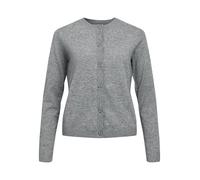 Object Women's Objthess L/S Short Cardigan Noos Sweater, Medium Grey Melange, M