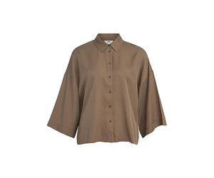 Object Women's Objtilda Boxy Shirt Noos Blouse, Fossil, 12