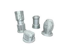 Objective Markers & Scatter Terrain Fantasy Sci-Fi Wargaming 40mm Base 3D Printed in Grey