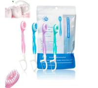 Objectivew 5 in 1 Mini Toothbrush Set, Disposable Toothbrushes Mini with Floss, Toothpick & Beads, Hygiene Kit with Toothbrush for Travel, Hotels (1bag)