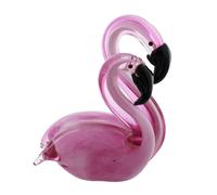 Juliana Objets d'art Glass Figurine - Pair Pink Flamingos Paperweight Ornament