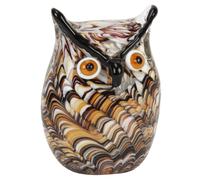 Objets d'art Glass Figurine - Swirl Owl