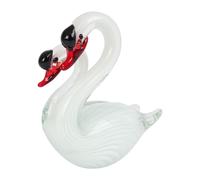 Objets d'Art Glass Figurine - White Swan