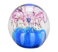 Objets d'Art Glass Ornament - Pink Coral Paperweight Objets d'Art Multicolor