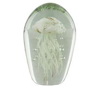 Objets d'art Glass Paper Weight - White Jelly Fish
