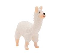 Objets d'Art Miniature Glass Figurine Alpaca in White Objets d'Art White