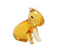Objets d'Art Miniature Glass Figurine Capybara in Amber Objets d'Art Amber