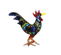 Objets d'Art Miniature Glass Figurine - Cockerel Objets d'Art Multicolor