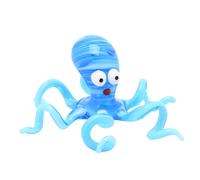 Objets d'Art Miniature Glass Figurine Octopus in Blue Objets d'Art Blue