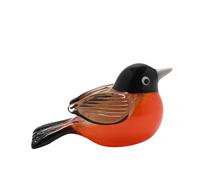 Objets d'Art Miniature Glass Figurine - Robin Objets d'Art Multicolor