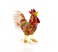 Objets d'Art Miniature Glass Figurine - Rooster Objets d'Art Multicolor
