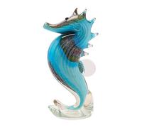Objets D'art Miniature Seahorse Glass Figurine Blue