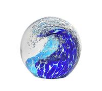 Objets d'art Objets D'art Glass Ornament - Ocean Wave Paperweight
