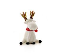 Objets d'Art Sitting White Reindeer