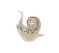 Objets D'art Snail Glass Figurine White
