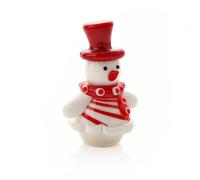 Objets d'Art Snowman with Red Scarf Figurine