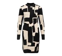 Object Women's Objray L/S Knit Dress AOP Noos, Black, M
